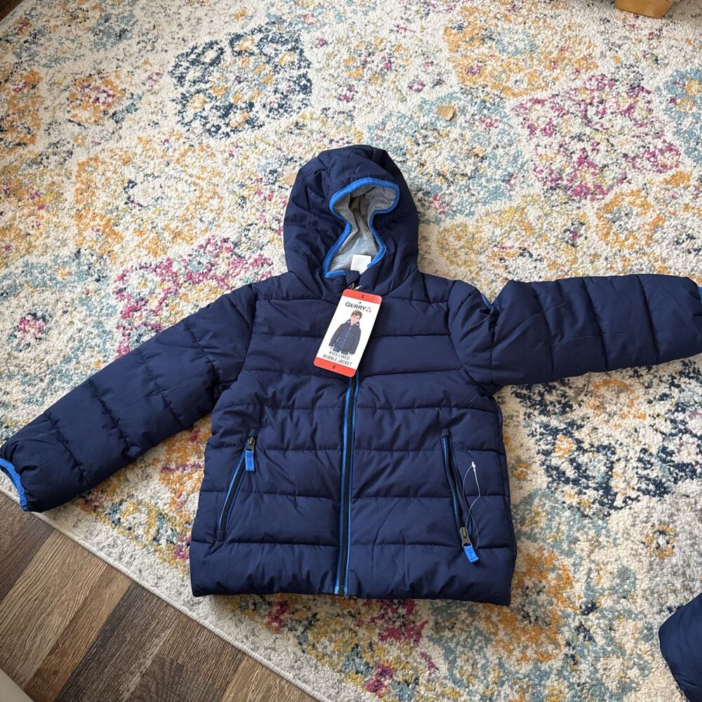 NEW Gerry Kids Bubble Jacket Sz 6 BLUE Winter Coat Unisex PUFFER Warm 6